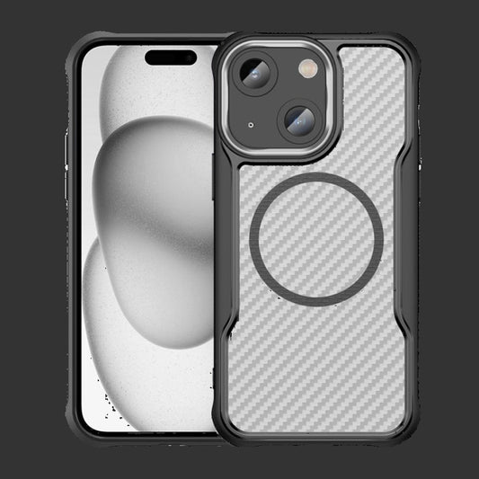 Carbon Fiber Texture MagSafe Translucent Phone Case