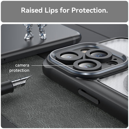Carbon Fiber Texture MagSafe Translucent Phone Case