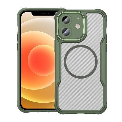 Carbon Fiber Texture MagSafe Translucent Phone Case