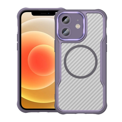 Carbon Fiber Texture MagSafe Translucent Phone Case