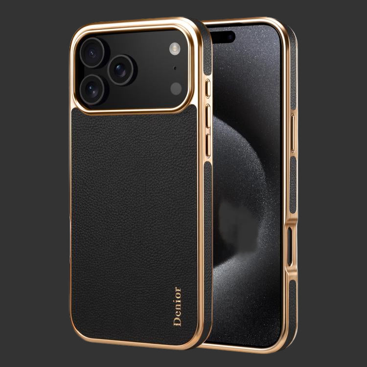 Denior Cowhide Leather Plating Phone Case