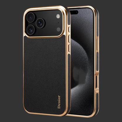 Denior Cowhide Leather Plating Phone Case
